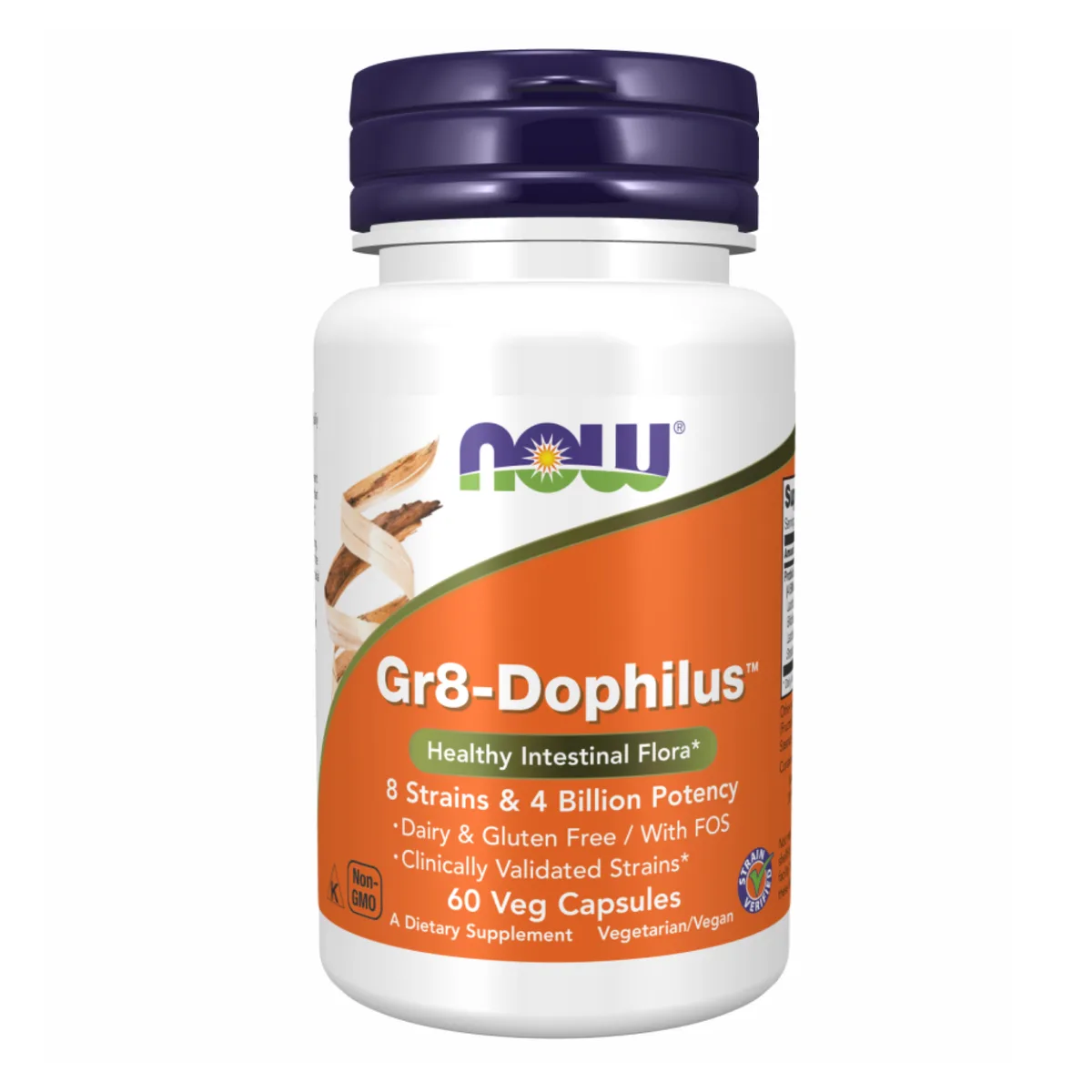 Gr8-Dophilus Now Foods пробіотики 60 вегетаріанських капсул
