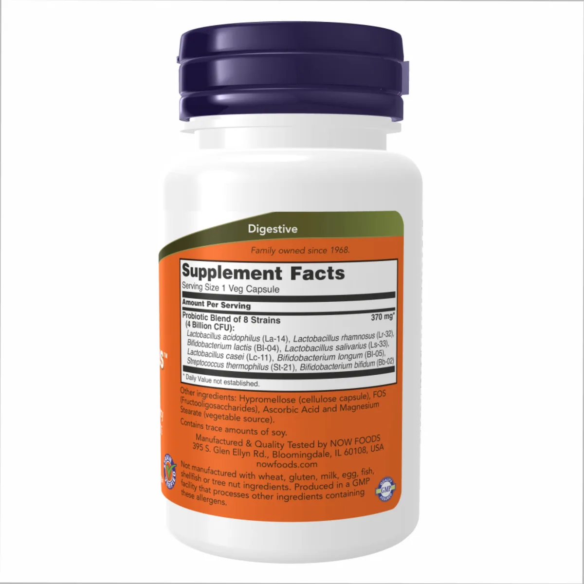 Gr8-Dophilus Now Foods пробіотики 60 вегетаріанських капсул