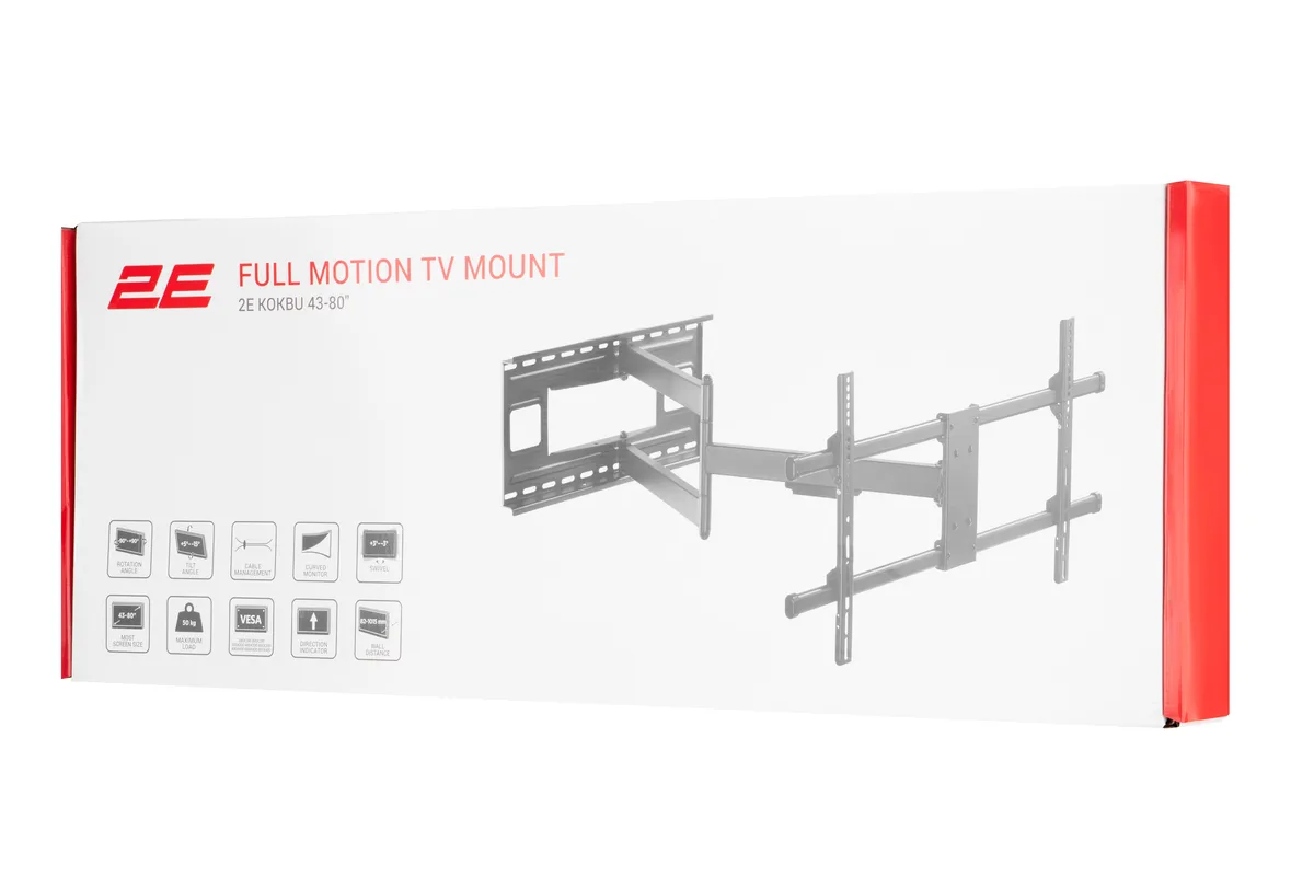 Кріплення ТВ поворотне 2E Kokbu 43"- 80" 50кг