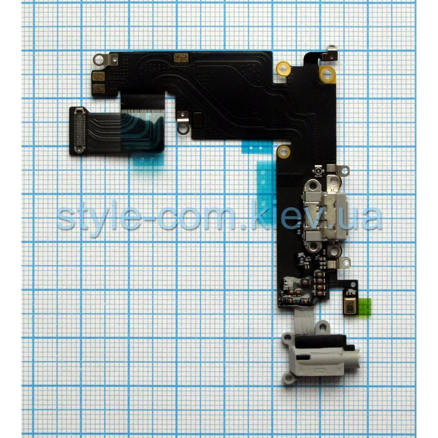 Шлейф для iPhone 6 Plus grey Original Quality з роз'ємом зарядки навушників мікрофоном