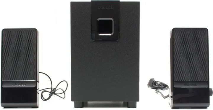 Акустична система MICROLAB M-100 2.1, 10W, mini-jack, чорний