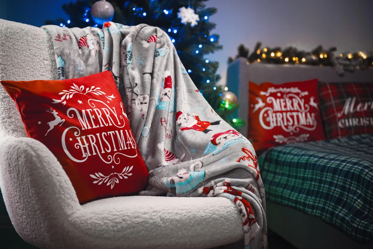 Плед ARDESTO Flannel 160х200 см поліестер різдвяні котики