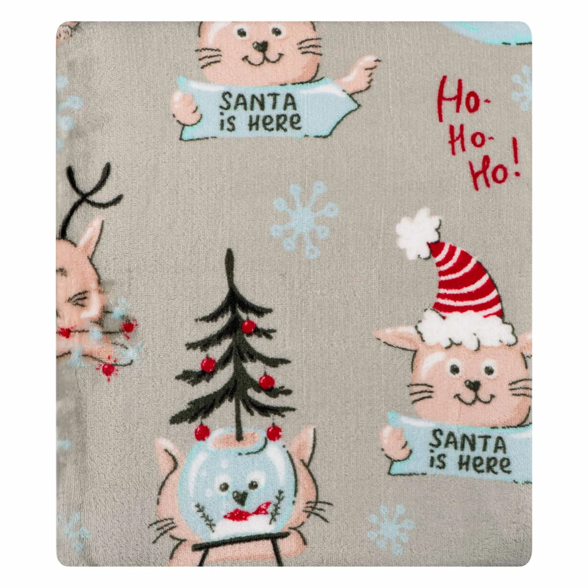 Плед ARDESTO Flannel 160х200 см поліестер різдвяні котики