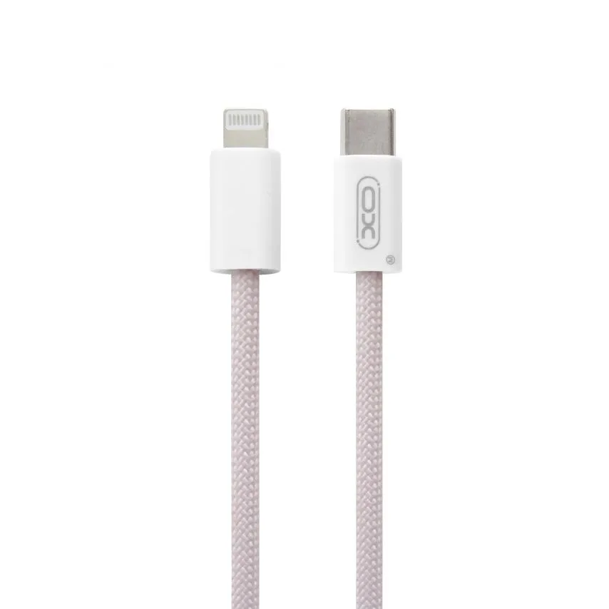 Сетевое зарядное устройство XO 73х32х32 мм Белое 20W с кабелем Type-C to Lightning 1м.