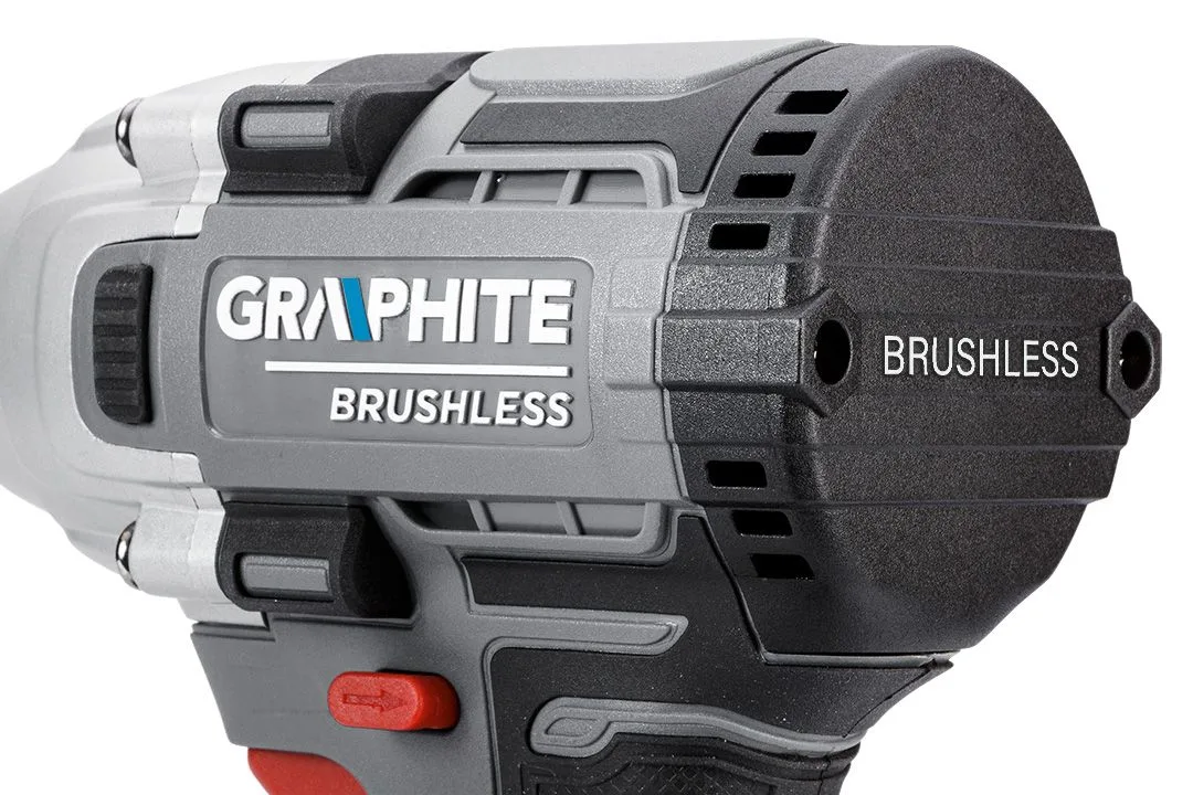 Ударний гайковерт GRAPHITE Energy+ 18В, 330Нм, 2600об/хв, 1/2", 0.9кг, без акумулятора та зарядного пристрою.