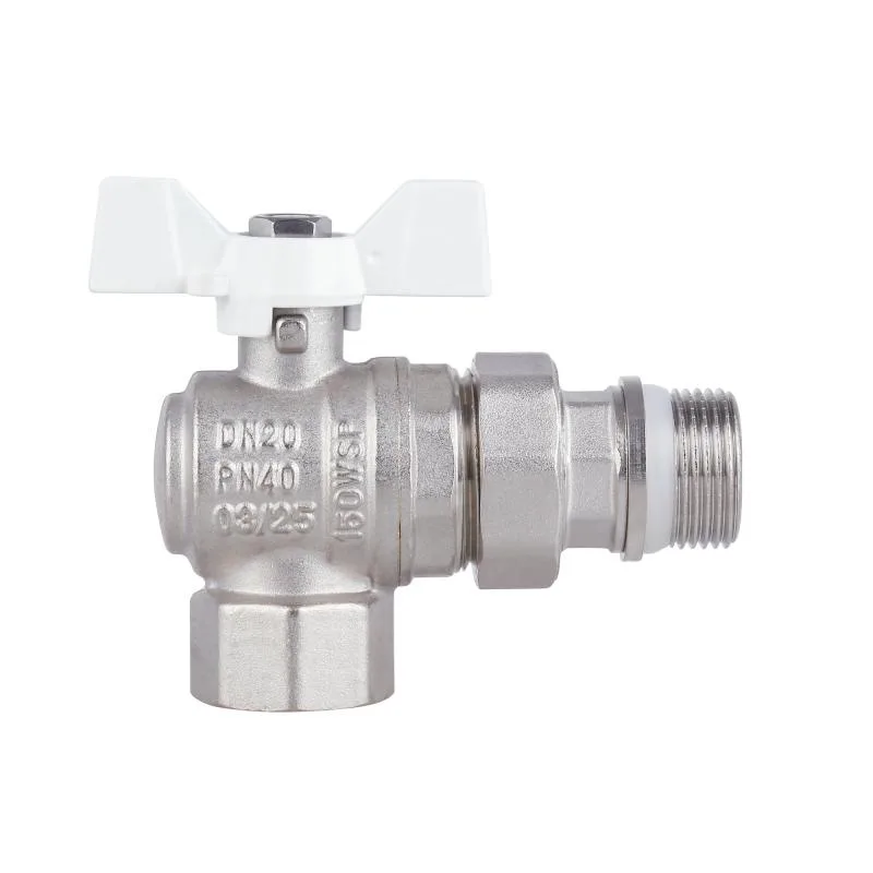 Кран кульовий Thermo Alliance Forte 3/4" кутовий латунь нікельований
