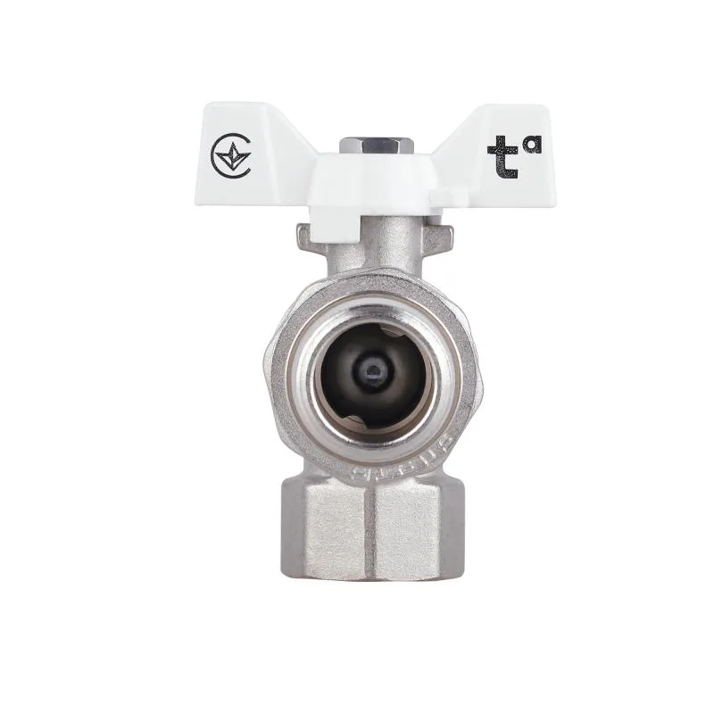 Кран кульовий Thermo Alliance Forte 3/4" кутовий латунь нікельований