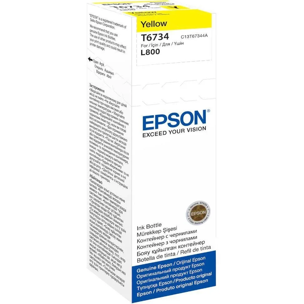 Контейнер з чорнилом Epson T6734 EcoTank L1800/L800/L800/L805/L810/L850 yellow