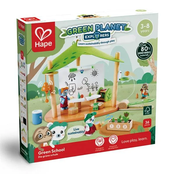 Игровой набор Hape бамбук 36х36 см зеленый
