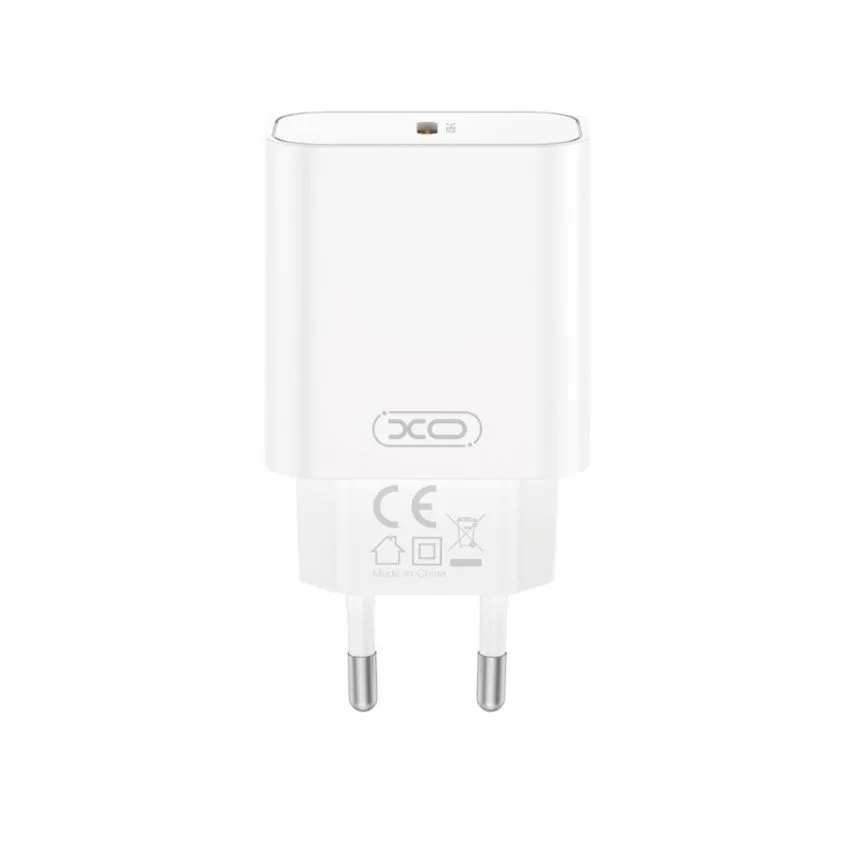 Мережевий зарядний пристрій XO PC 81,6х43,4х26,8 мм Білий 20W Type-C