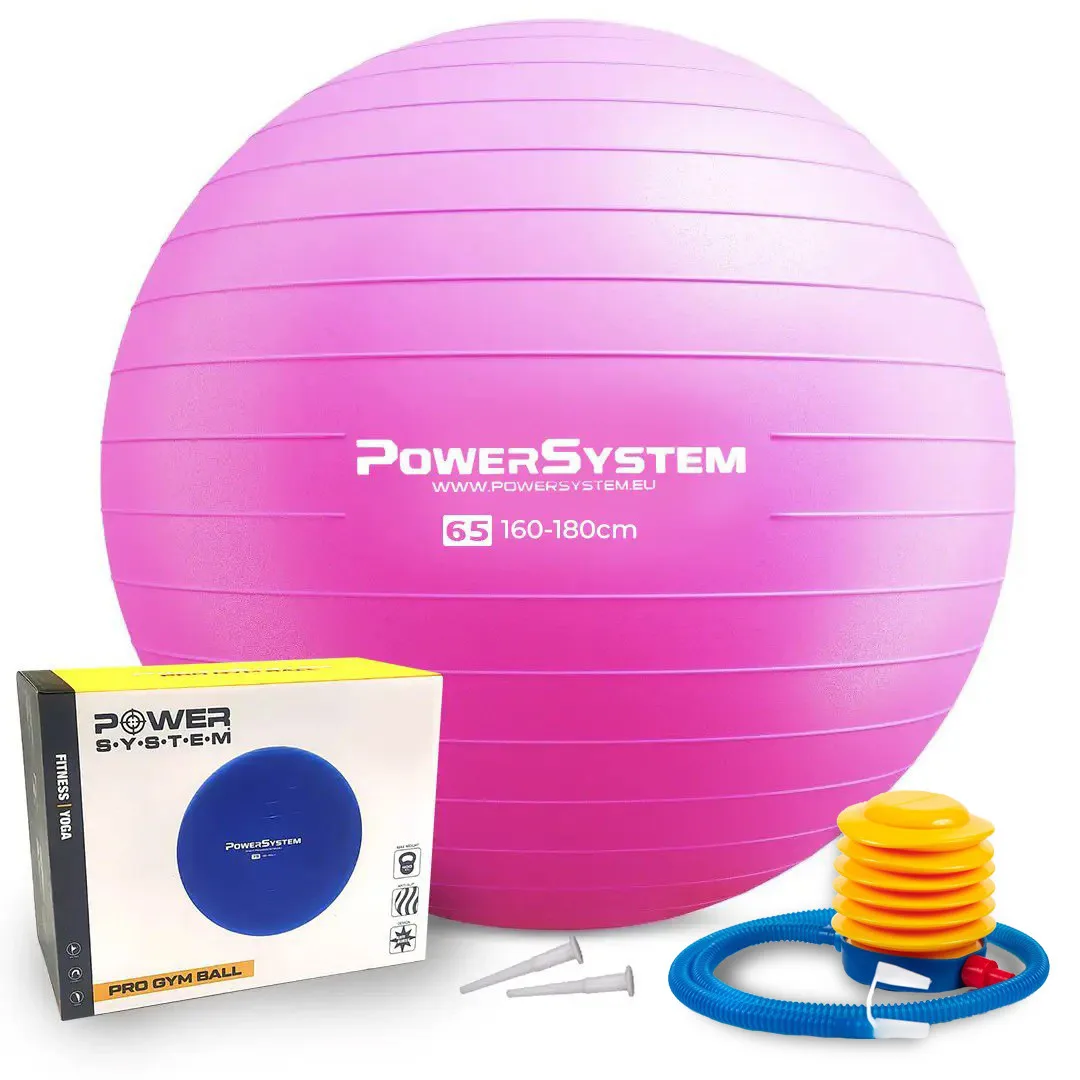 М'яч для фітнесу Active Point PVC 65 см Рожевий
