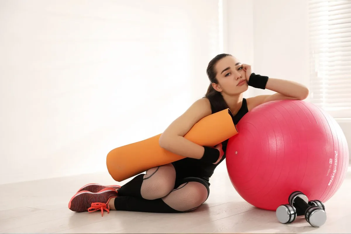 М'яч для фітнесу Active Point PVC 65 см Рожевий