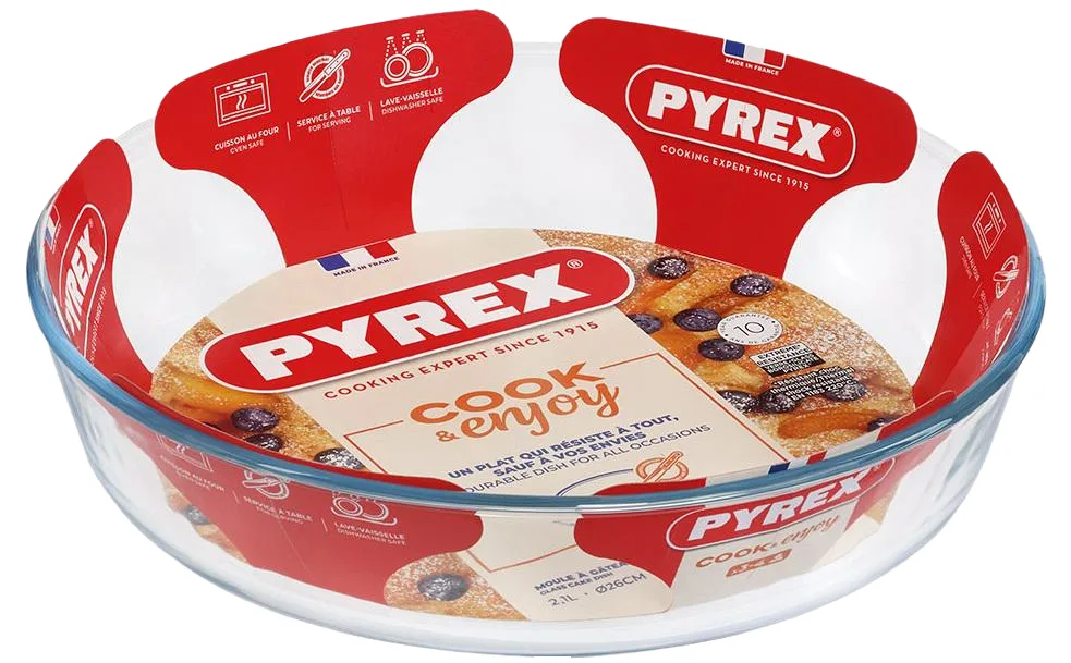 Форма для запікання Pyrex боросилікатне скло 26 см прозора