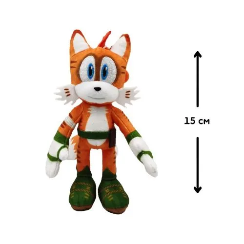 М'яка іграшка Sonic Prime Тейлз на кліпсі 15 см оранжева