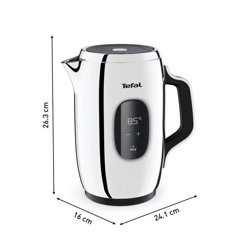 Электрочайник Tefal Majestuo 15л с двойной изоляцией, 9 температурными режимами, функцией поддержания температуры и сенсорным управлением