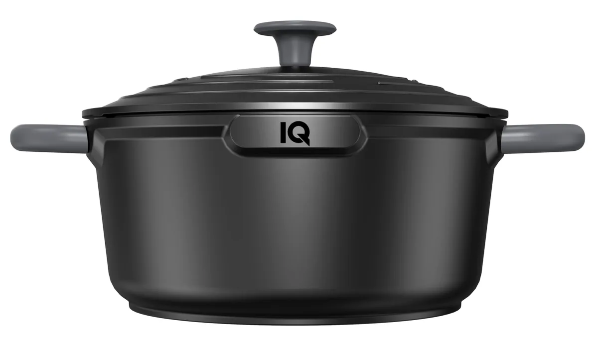 Каструля IQ литий алюміній 24 см 4,2 л чорна