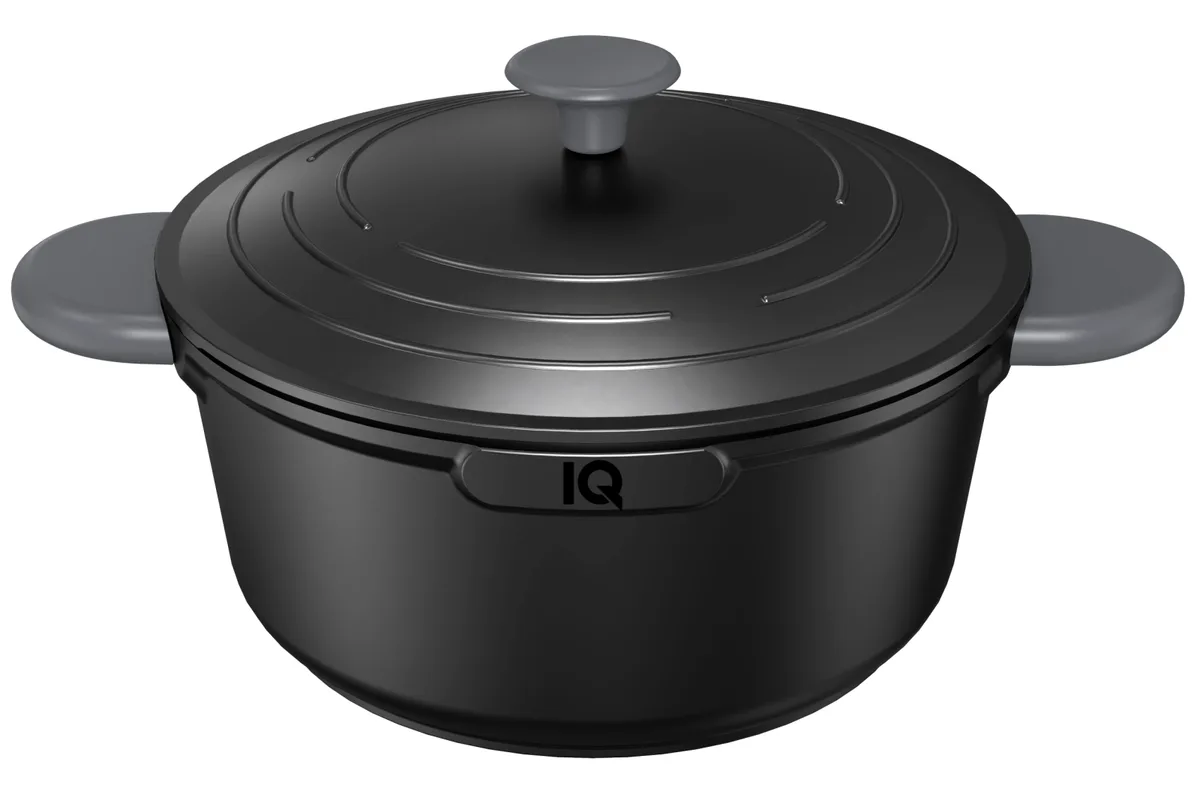 Каструля IQ литий алюміній 24 см 4,2 л чорна