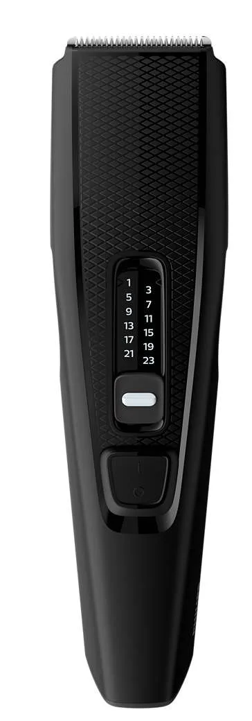 Машинка для стрижки волосся Philips Series 3000, з роторним мотором, 2 насадки, сталева лезо, чорного кольору.