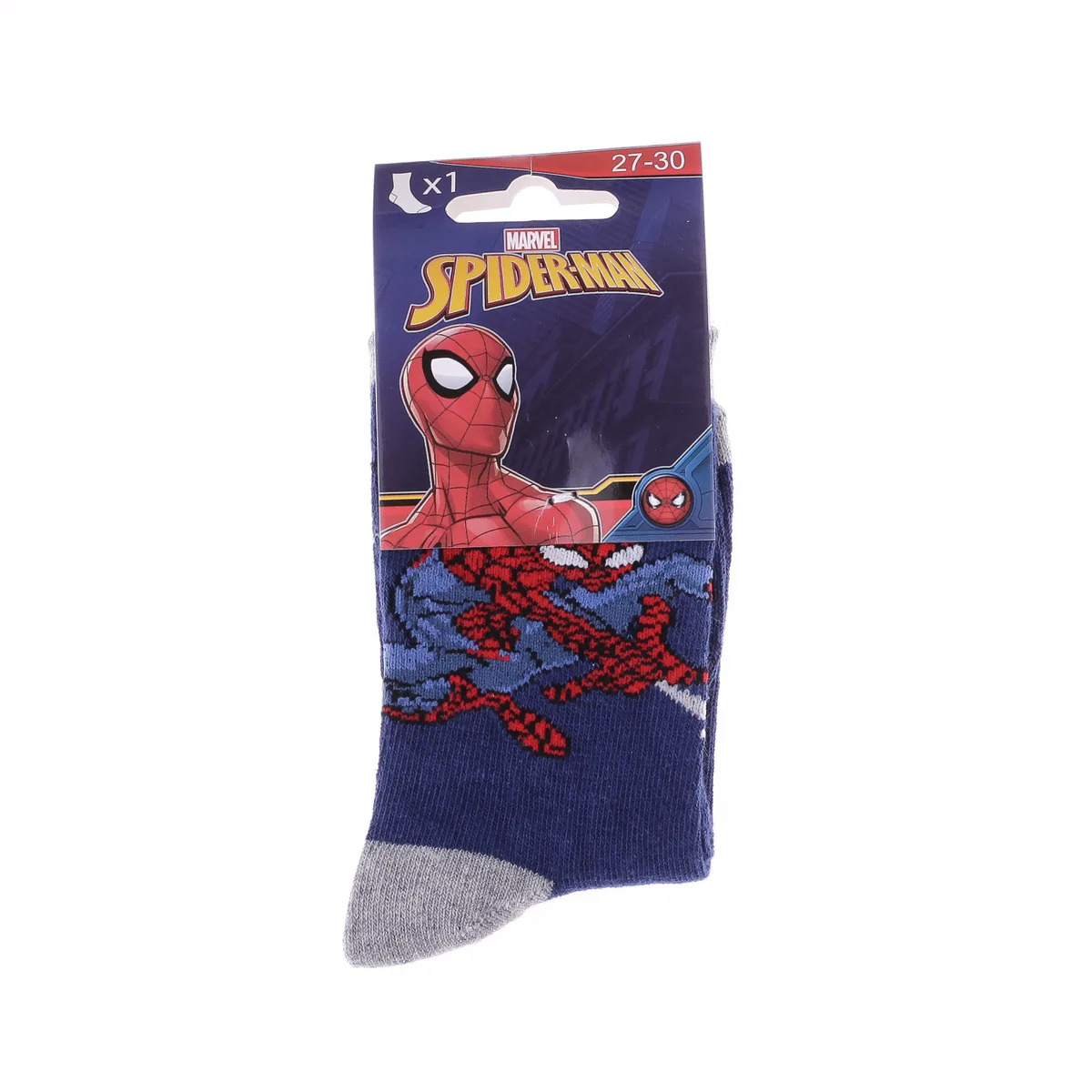 Шкарпетки SPIDER MAN 61% хлопок 23-26 синий