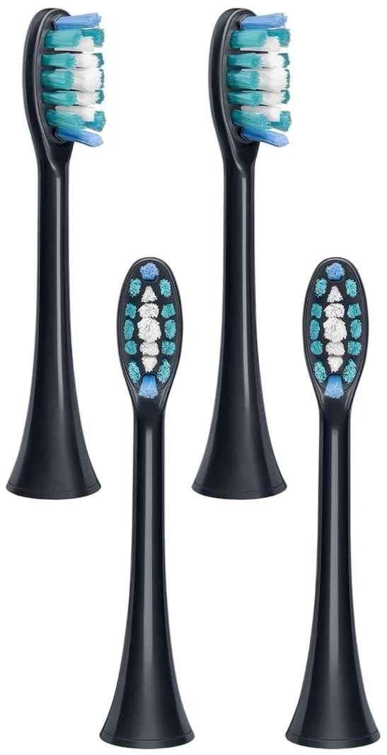 Насадки для зубних щіток Beurer SC 30/50 Premium Whiten, для ефективного відбілювання, 4 шт в комплекті, чорного кольору.
