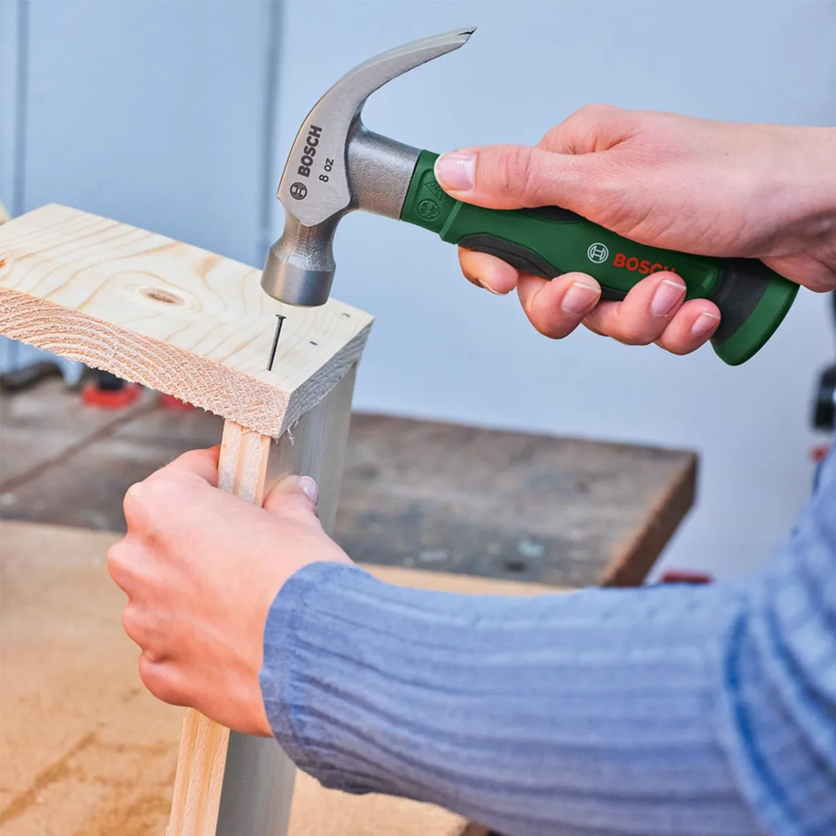 Слесарный молоток Bosch 225 г, 166 см, рукоятка из композитного материала