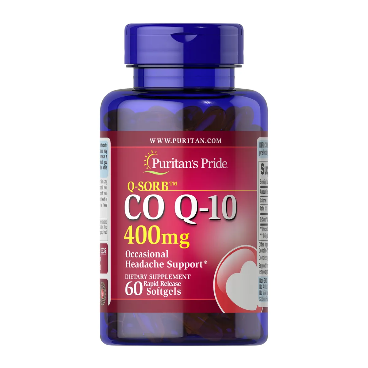 Коэнзим Q10 Puritans Pride 400 мг 60 капсул быстрого высвобождения
