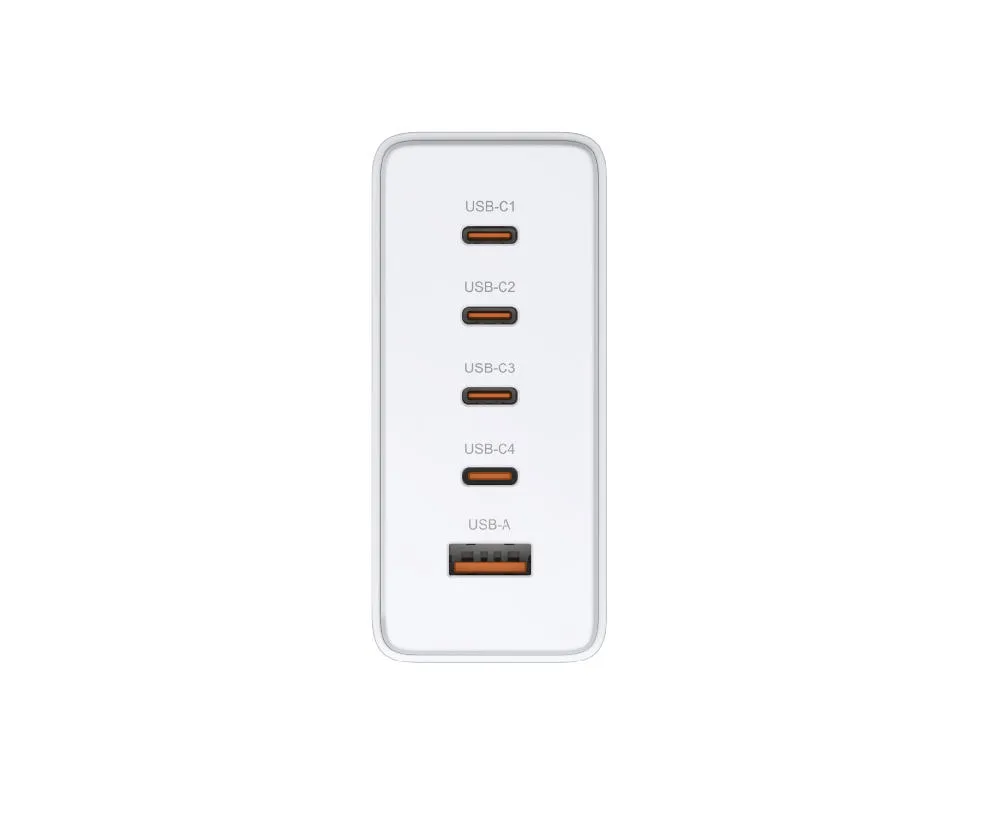 Зарядний пристрій мережевий D-Link DCF-241 240Вт GaN 4хUSB-С, 1xUSB-A, білий