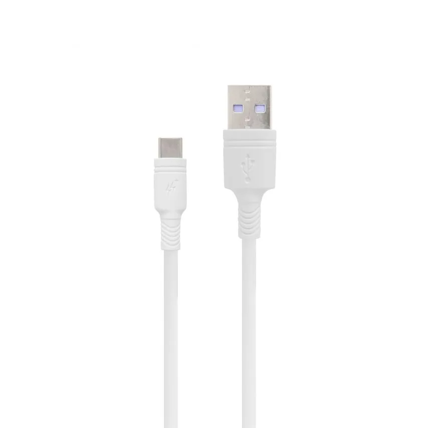 Зарядное устройство XO 18W 1USB Quick Charge с кабелем Type-C белое.