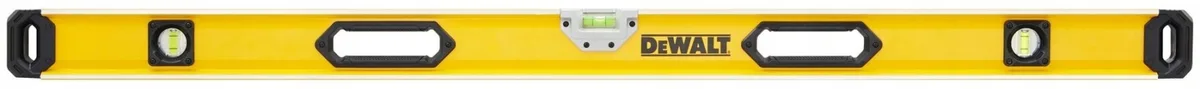 Рівень DeWALT BOX BEAM 120 см, 3 бульбашки, алюмінієвий корпус.