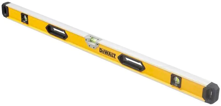 Рівень DeWALT BOX BEAM 120 см, 3 бульбашки, алюмінієвий корпус.