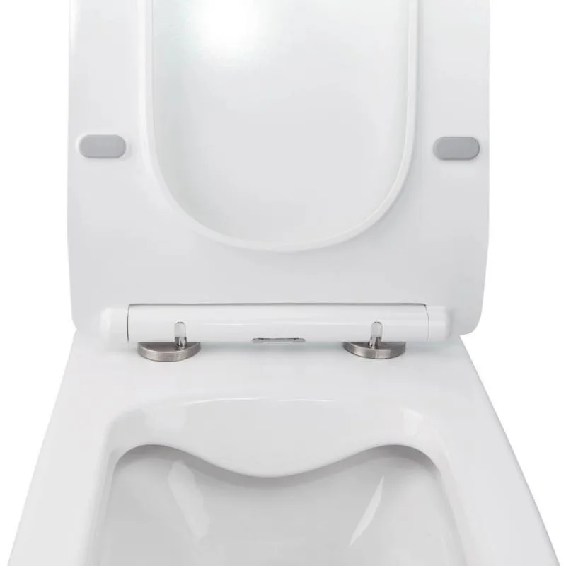 Підвісний унітаз Qtap Crow Rimless комплект інсталяції Nest кераміка 350х360х520 мм білий