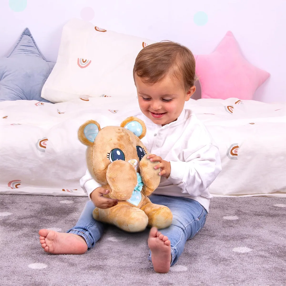 М’яка іграшка Peekapets поліестер 14х12,5х26 см коричневий ведмедик