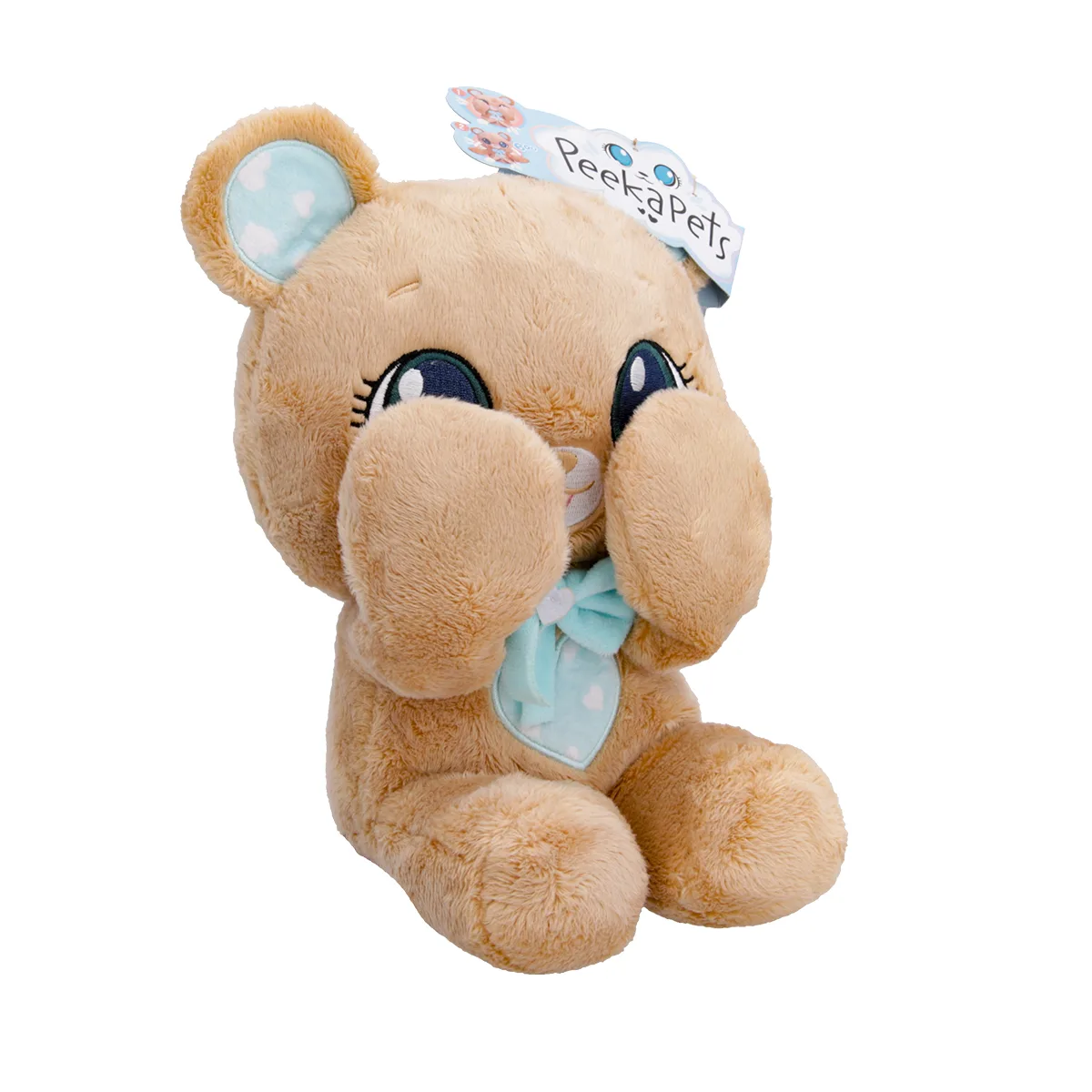 М’яка іграшка Peekapets поліестер 14х12,5х26 см коричневий ведмедик