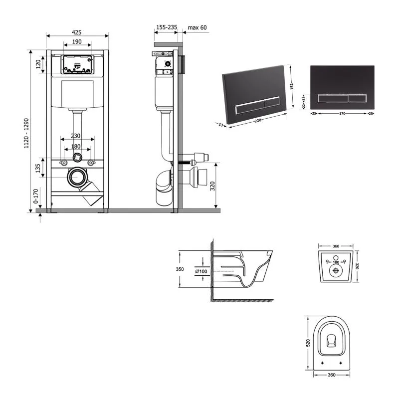 Підвісний унітаз Qtap Jay Ultra Quiet 520x360x320 мм кераміка білий