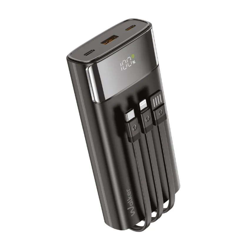 Power Bank WALKER Li-polymer 20000mAh 141х68х31 мм Чорний