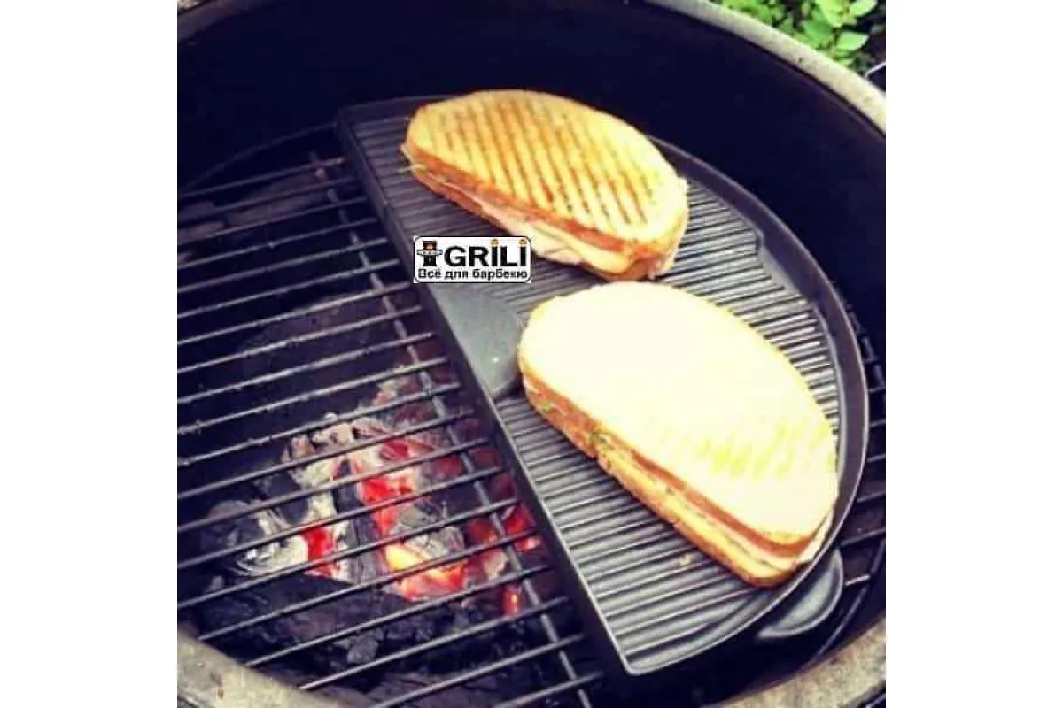 Чугунная решетка для гриля Big Green Egg L 61х30 см темно-коричневая