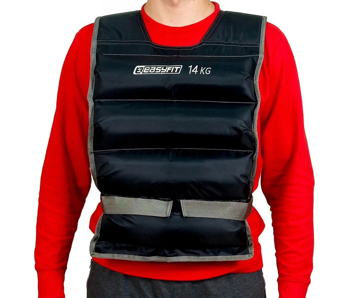 Жилет обважнювальний EasyFit Oxford 14 кг Чорний