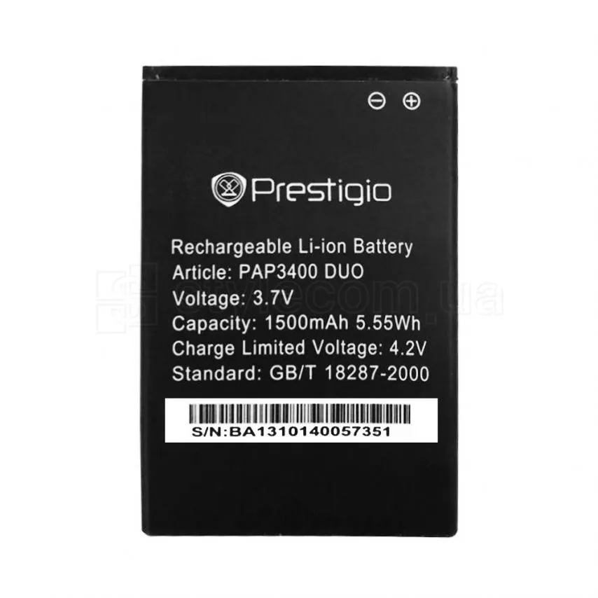 Акумулятор Prestigio 1500mAh 3,7V High Copy для телефонів