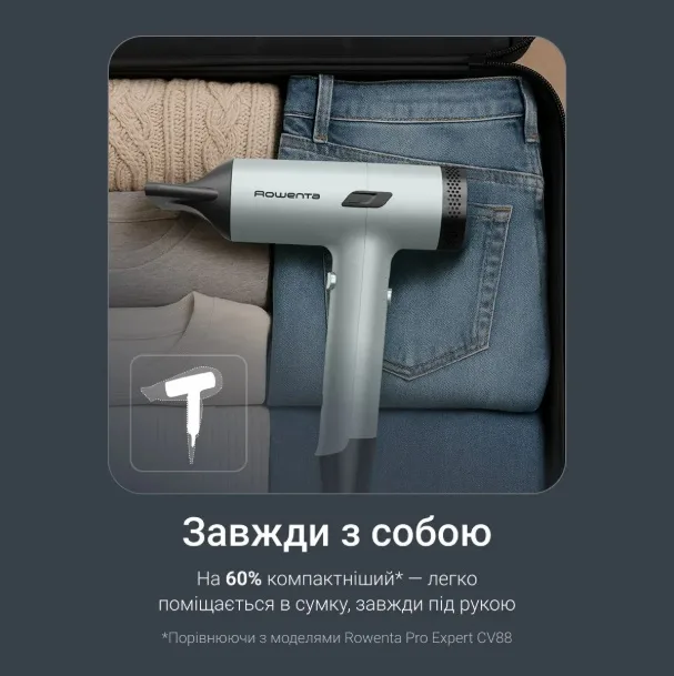 Фен Rowenta 1600 Вт 3 скорости Черный Зеленый