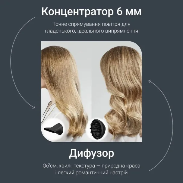 Фен Rowenta 1600 Вт 3 скорости Черный Зеленый