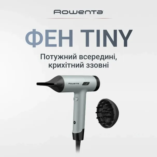 Фен Rowenta 1600 Вт 3 скорости Черный Зеленый