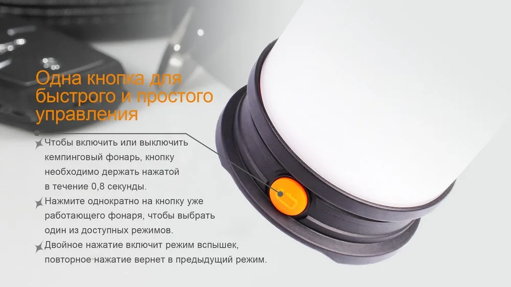 Ліхтар кемпінговий Fenix пластиковий 136х93 мм чорний