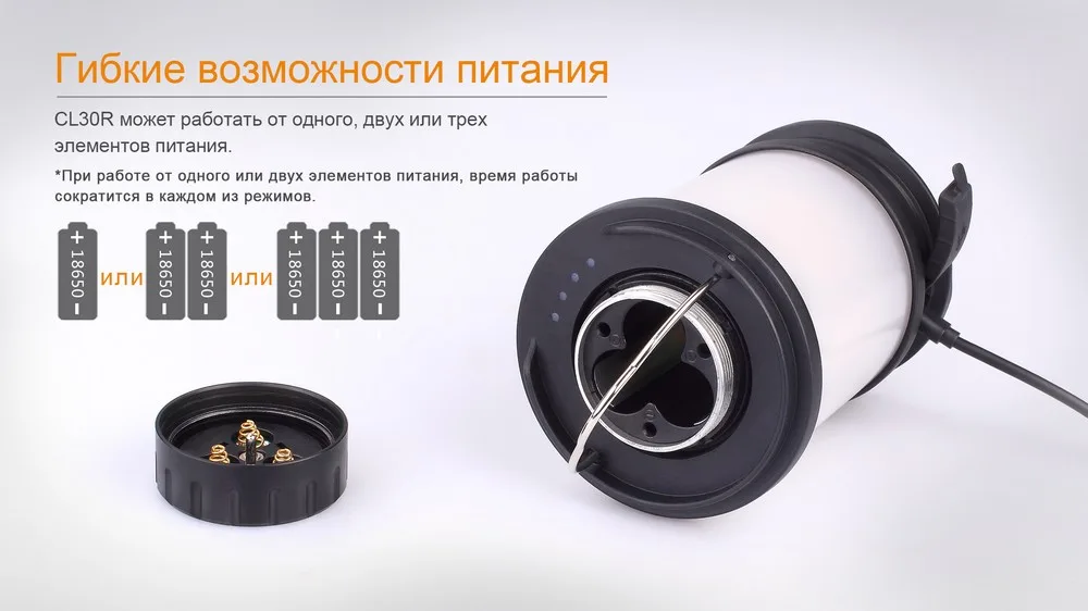 Ліхтар кемпінговий Fenix пластиковий 136х93 мм чорний