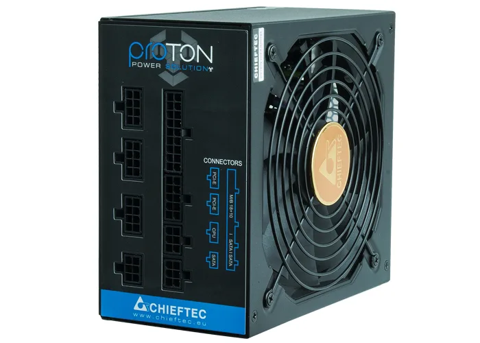 Блок живлення CHIEFTEC Proton  (850W), >85%, 80+ Bronze, 140мм, 1xMB 24pin(20+4), 1xCPU 8pin(4+4), 1xCPU 8pin, 3xMolex, 9xSATA, 6xPCIe 8pin(6+2), Fully Modular