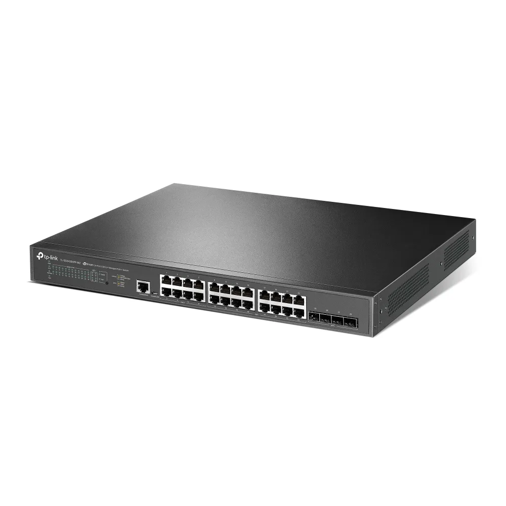 Комутатор TP-LINK TL-SG3428XPP-M2 24x2.5GE (24xPoE), 4xSFP+, 500Вт, Керований L2