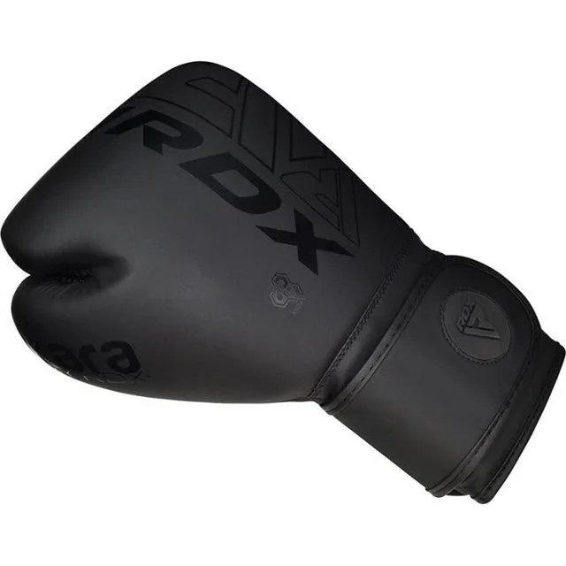 Боксерские перчатки RDX PU 8 oz Черные с капой в комплекте