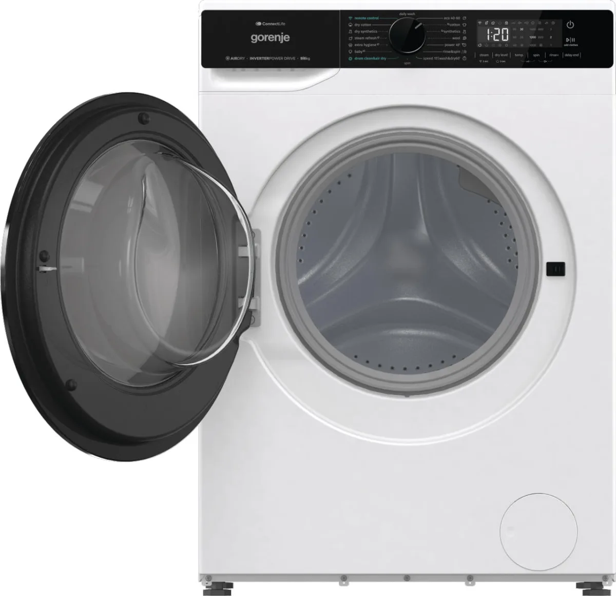 Прально-сушильна машина Gorenje 9кг 1400 об/хв фронтальна з Wi-Fi для прання і сушіння біла