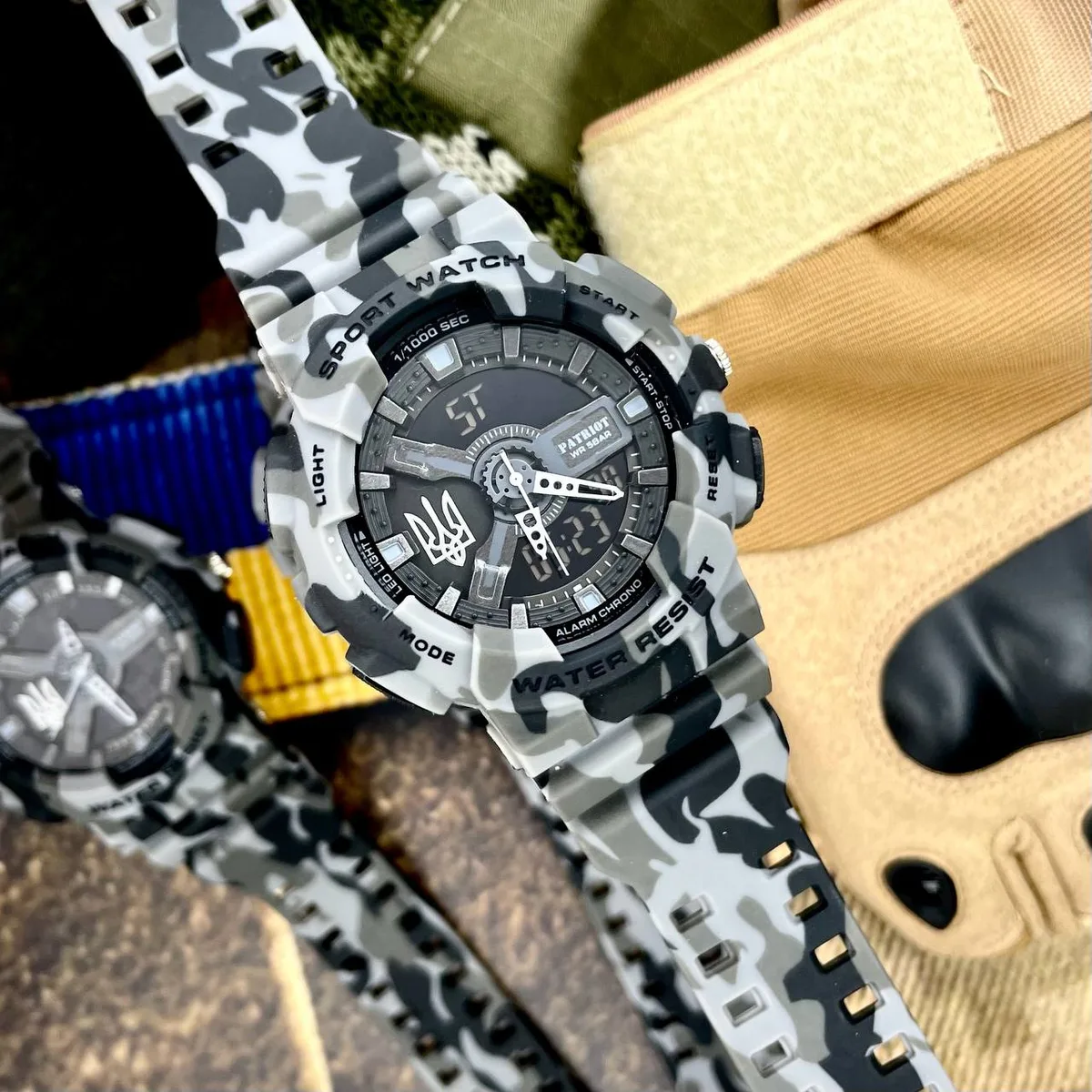 Годинники Patriot полімер Camo Grey 27,5 см 22 мм