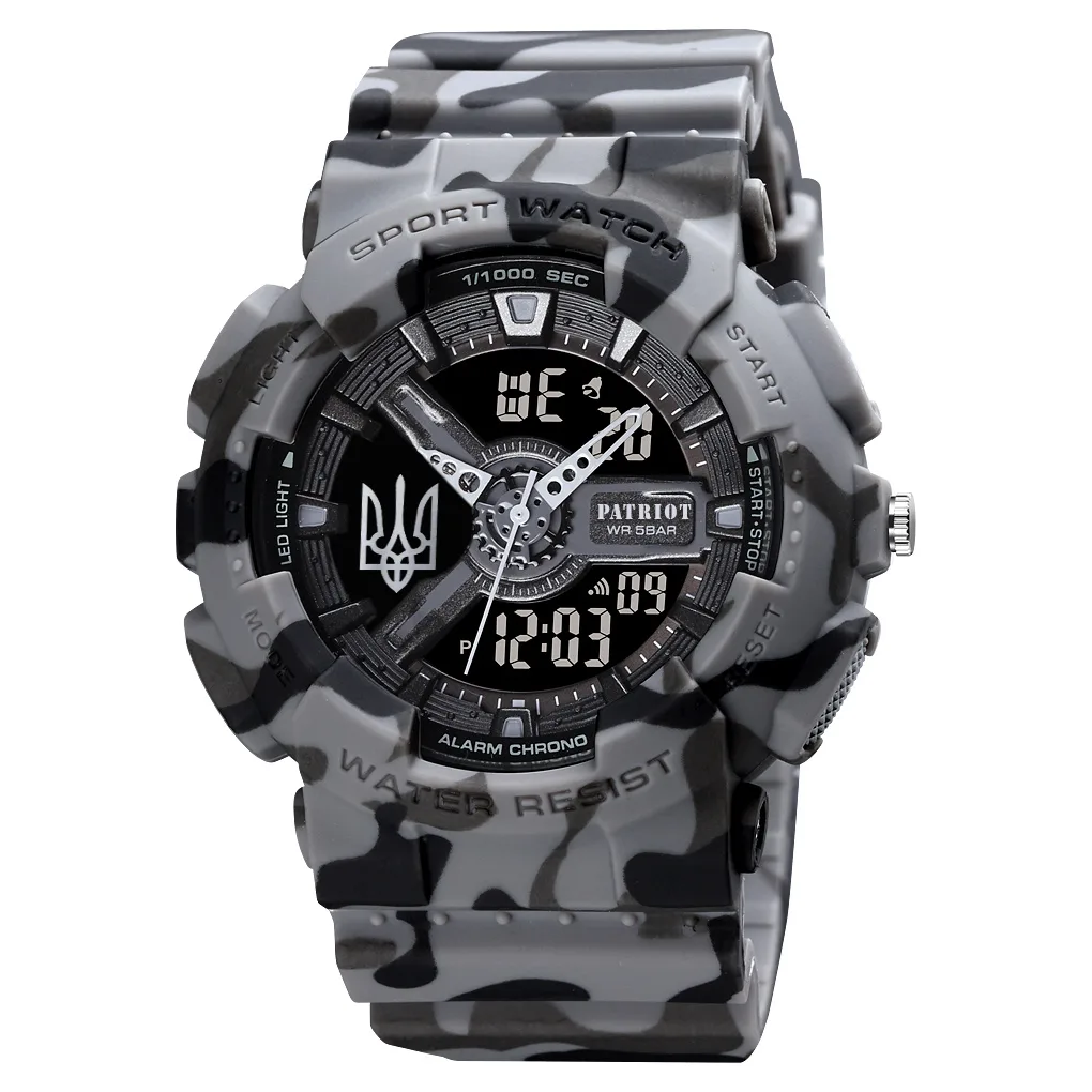 Годинники Patriot полімер Camo Grey 27,5 см 22 мм