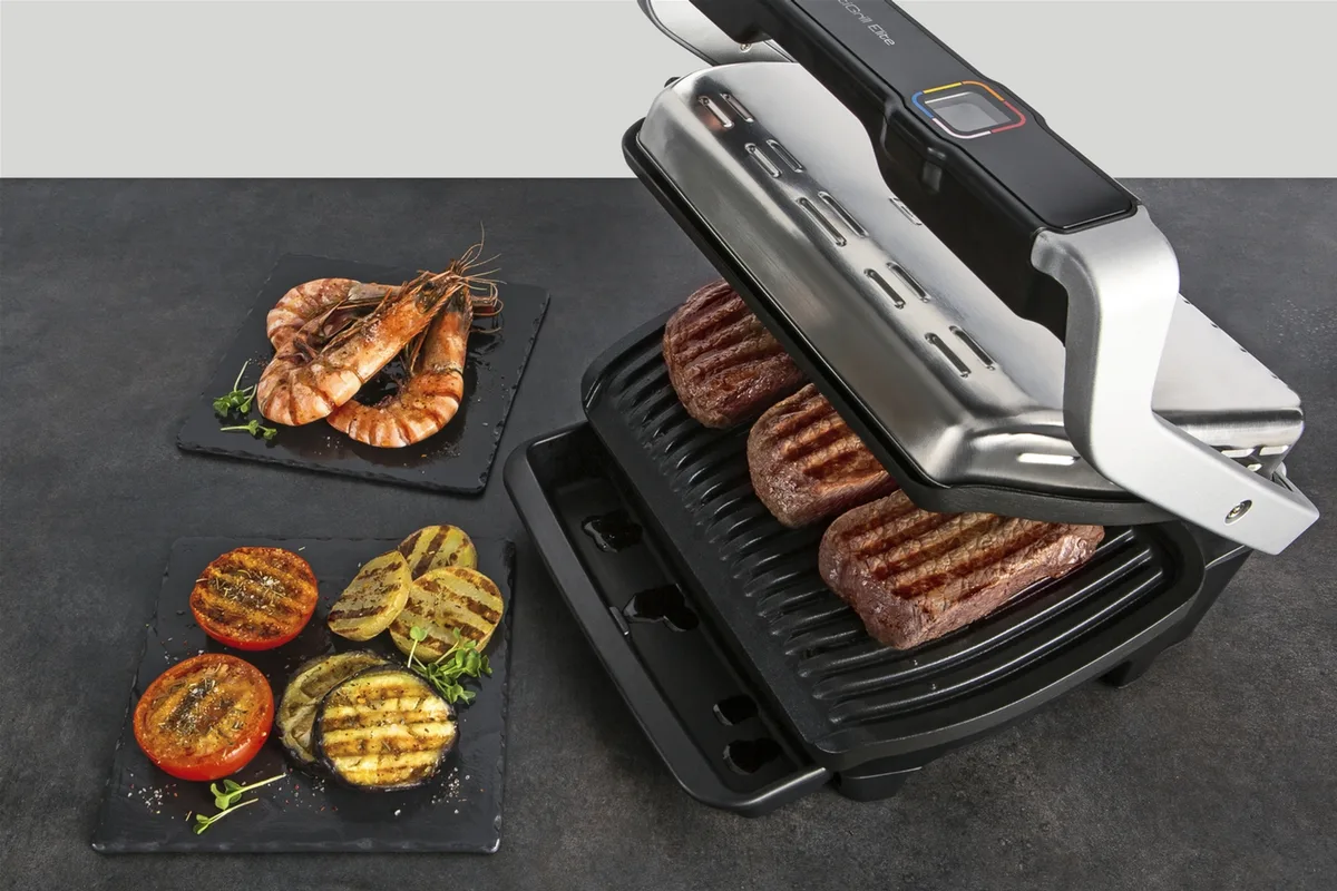 Электрогриль Tefal Нержавеющая сталь 300х200 мм Серебристый